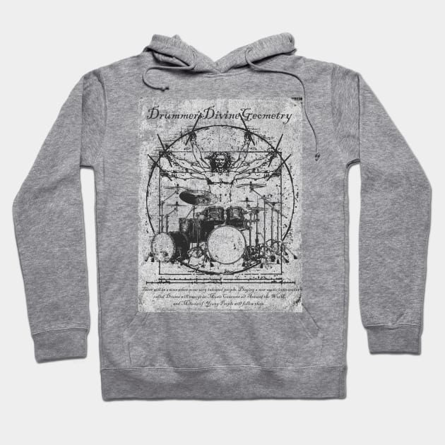 Cool Tees Da Vinci Drums Perfect Drummer Hoodie by COOLTEESCLUB